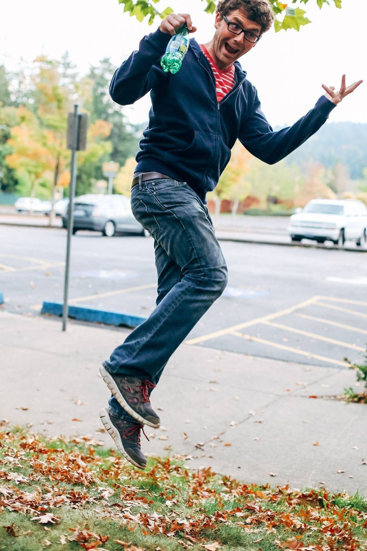 Man jumping.