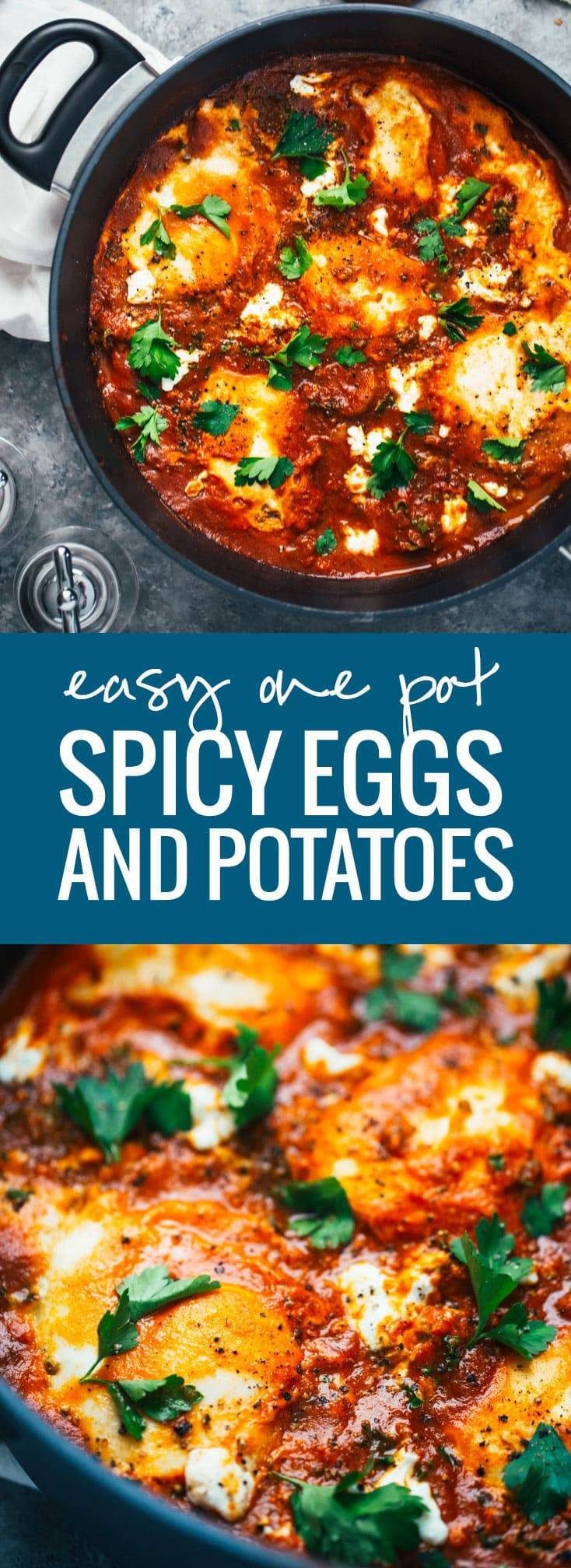 Spicy Eggs and Potatoes two images.