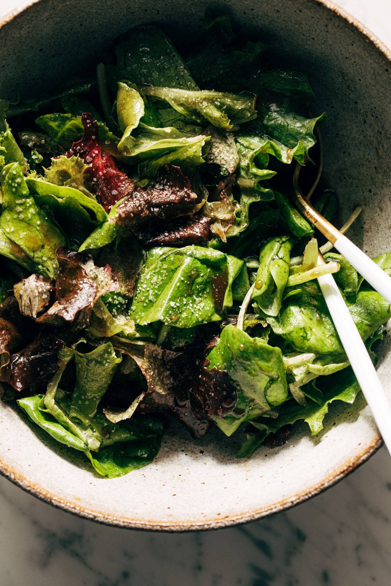 Green salad in a bowl.
